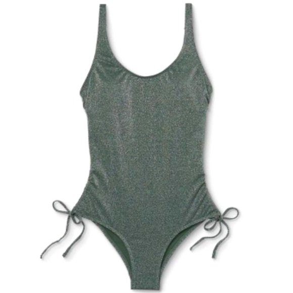 Other - GLITTER GREEN ONE-PIECE SWIMSUIT